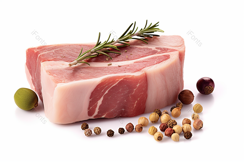 一大块新鲜的牛肉和佐料实拍背景图,高清,摄影图,摄影图片,图片大全,摄影图免费下载